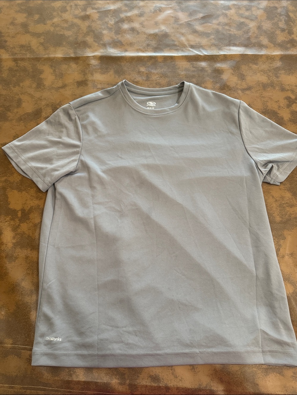 Athletic Works Light Gray Crew Neck Short Sleeve Tee